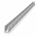 10x20mm plain bendable aluminium profile for IP67 neon flex shown straight on white