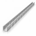 15x15mm plain bendable aluminium profile for IP67 neon flex shown straight on white