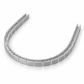 6x12mm plain bendable aluminium profile for IP67 neon flex shown curved on white