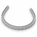 8x16mm plain bendable aluminium profile for IP67 neon flex shown curved on white