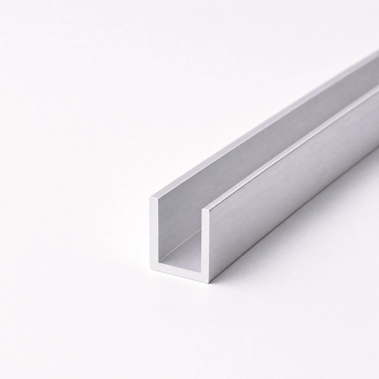 Straight aluminium LED neon flex mounting profile — close-up