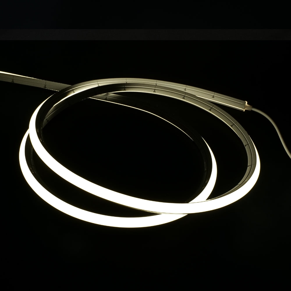 Natural White 4000K 10x10mm dual bend neon flex pre-soldered tail with connector