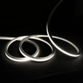 Vertical bend LED neon flex along stair nosings, 4000K natural white 10x10mm 48V