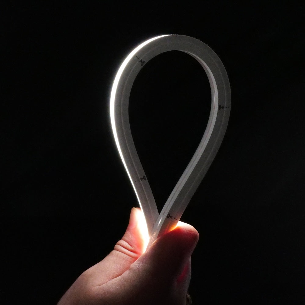 Top bend neon flex up a vertical signage stroke, 4000K natural white 10x10mm IP67