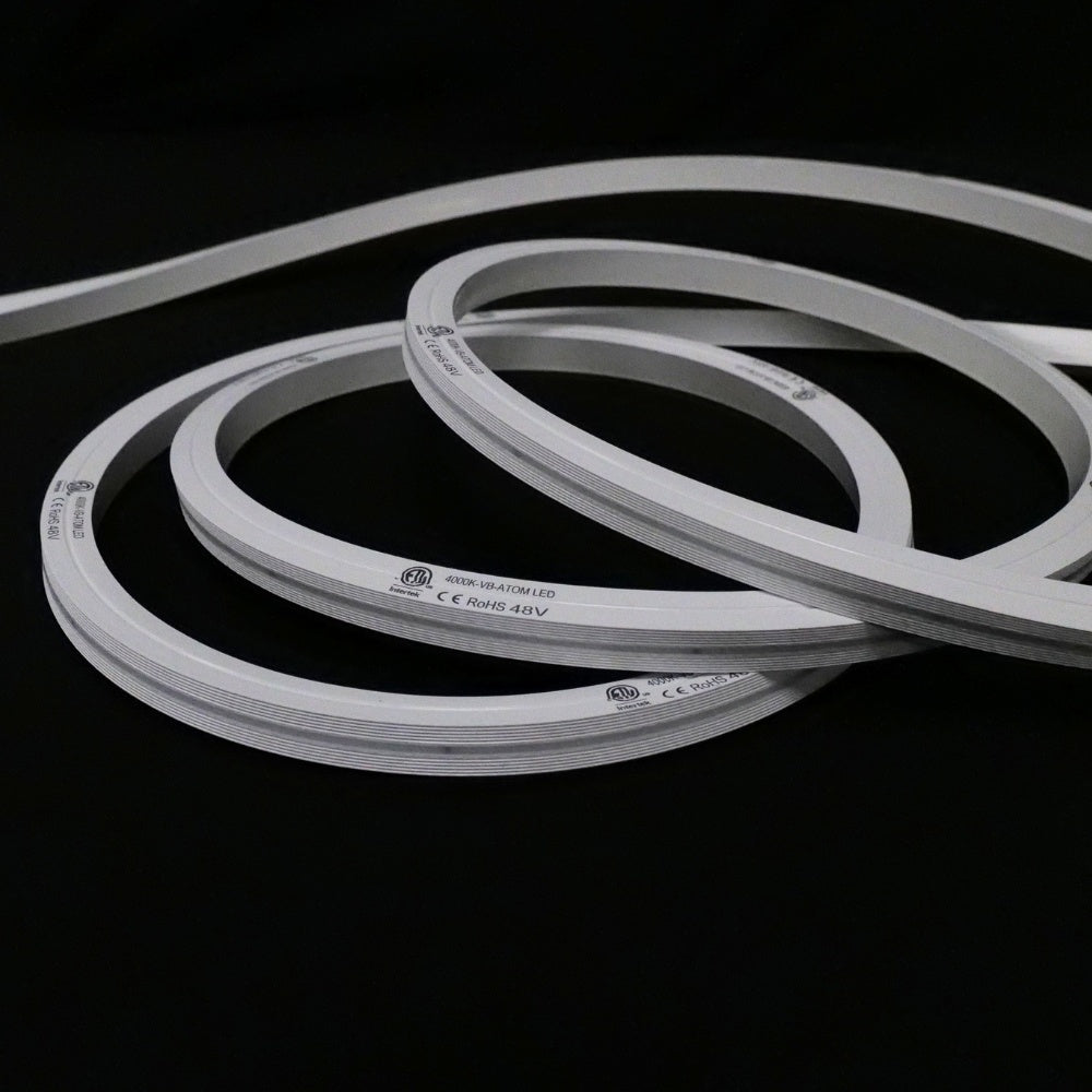 48V vertical bend neon flex coil, 2700K warm white, 8.33cm cut points, IP67