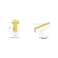 8x16mm IP67 LED neon flex — dimensions, cut points and bending direction diagram