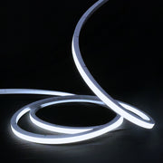 6000K cool white 10x10mm vertical bend top bend LED neon flex, 48V IP67, switched on