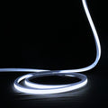 Vertical bend LED neon flex along stair nosings, 6000K cool white 10x10mm 48V