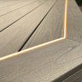 Cool White 6000K 10x10mm dual bend neon flex installed on outdoor decking boards