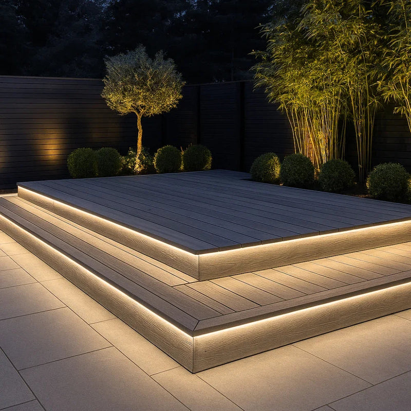 Decking LED Warm White Neon Flex 3000K 48V 6x12mm IP67 10cm Cut 40m - ATOM LED