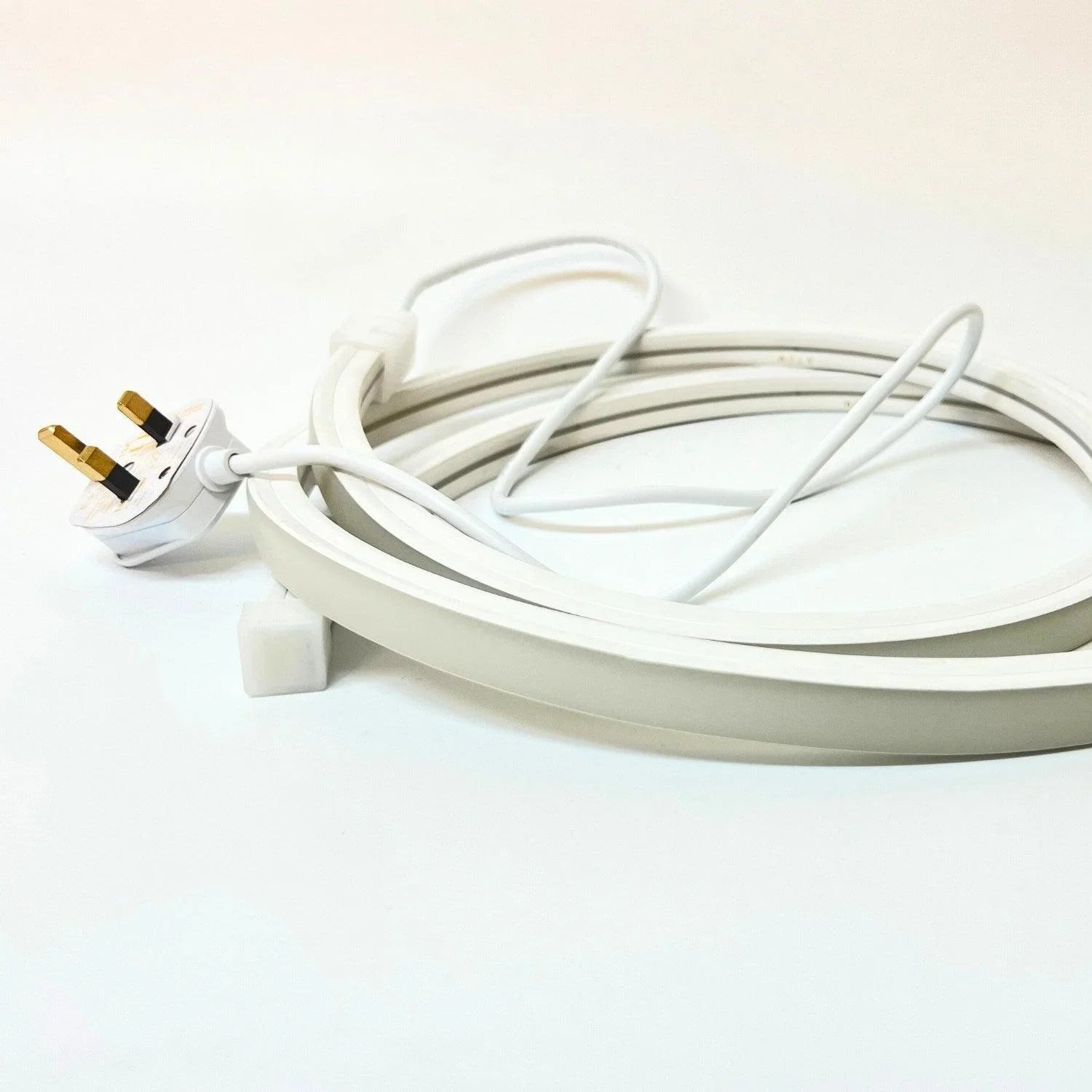Cool White Neon Flex 6000K 16x16mm 220V 240V Top Bend IP65 10cm Cut with UK Plug - ATOM LED