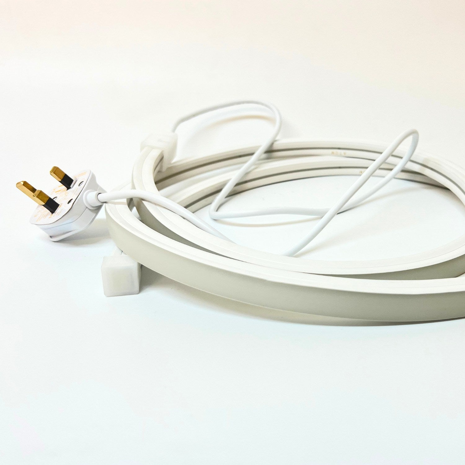 Natural White Neon Flex 4000K 16x16mm 220V 240V Top Bend IP65 10cm Cut with UK Plug - ATOM LED