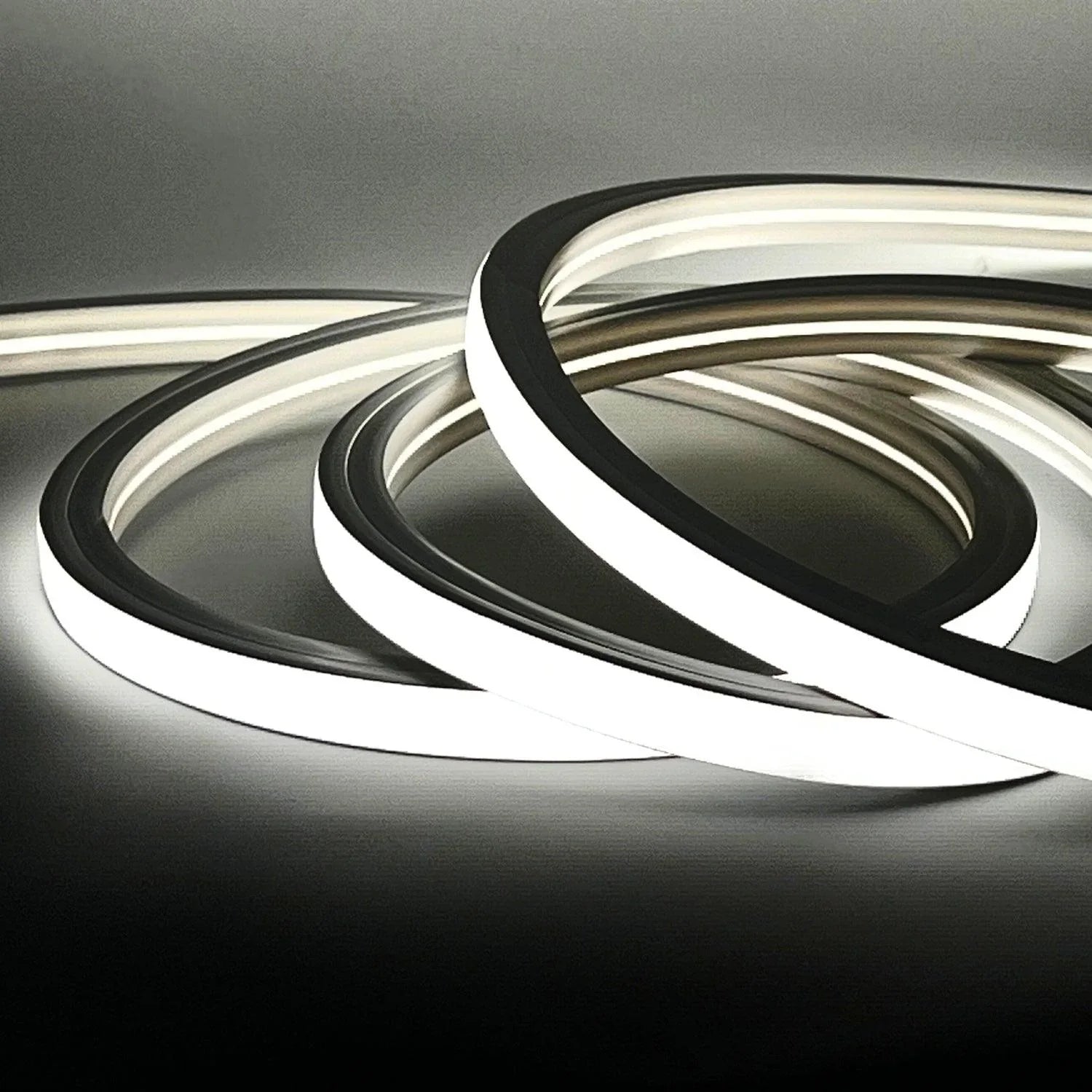 Cool White LED Neon Flex 6000K 16x16mm 220V 240V Top Bending 20cm Cutting IP65 with UK Plug - ATOM LED