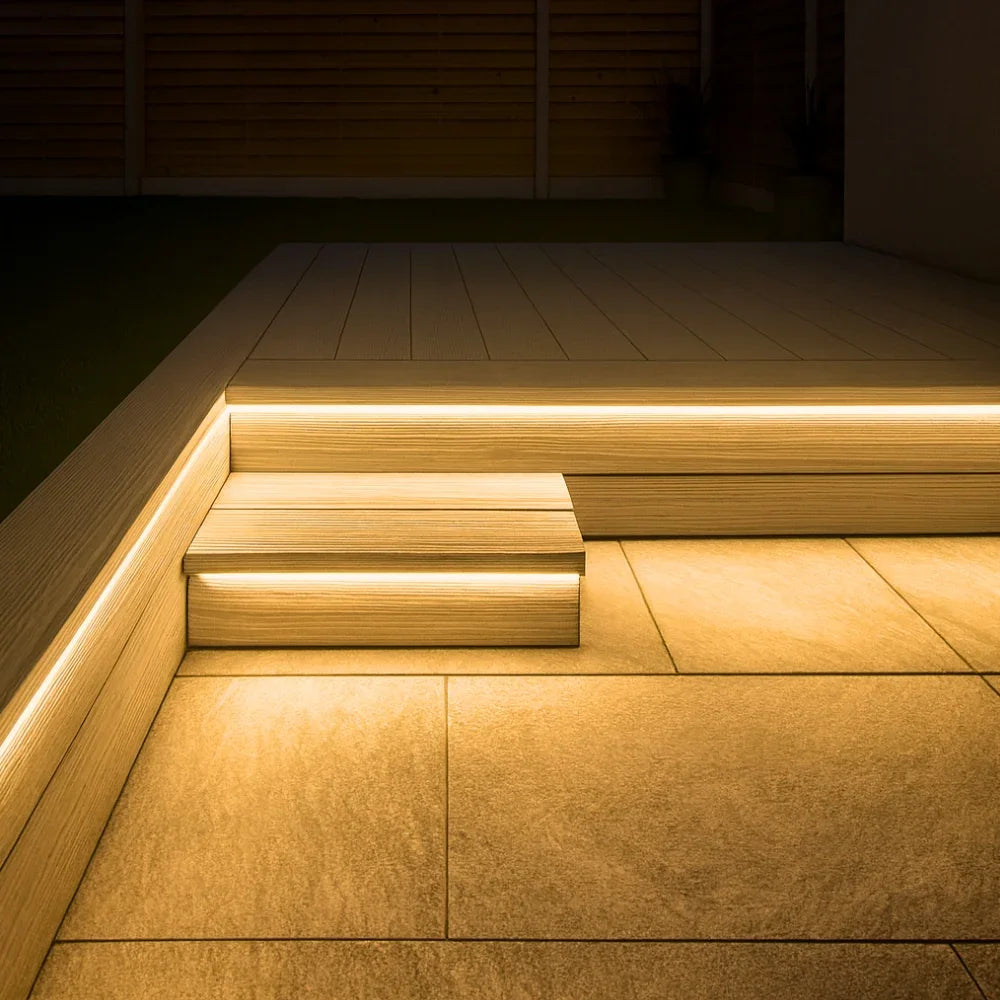 Warm White 2700K — 6x12mm IP67 Decking 48V 10cm Cut | IP67 Waterproof Outdoor LED Neon Flex (alternate view 1)