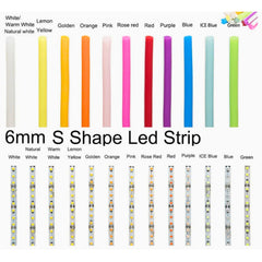 Led Strips 12V SMD2835 S Shape Bendable 120 Leds/m 6mm 5 Metre