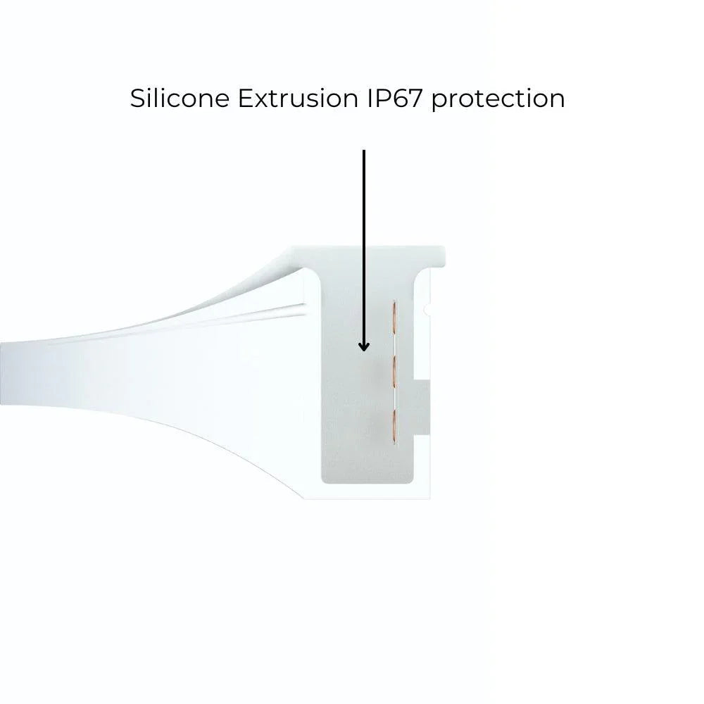 MaxiFlex 8x16mm neon flex — restaurant terrace and hospitality outdoor cove