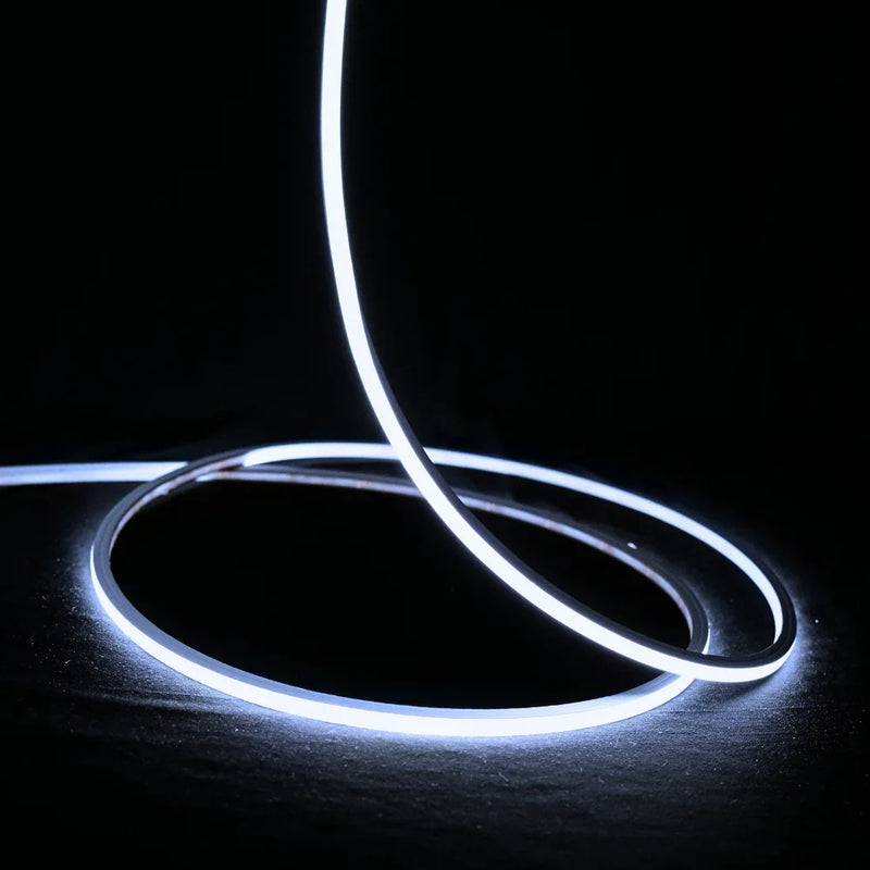 Cool White Neon Flex 6000K 24V Top Bend 10x6mm IP65 Waterproof 280LEDs/m