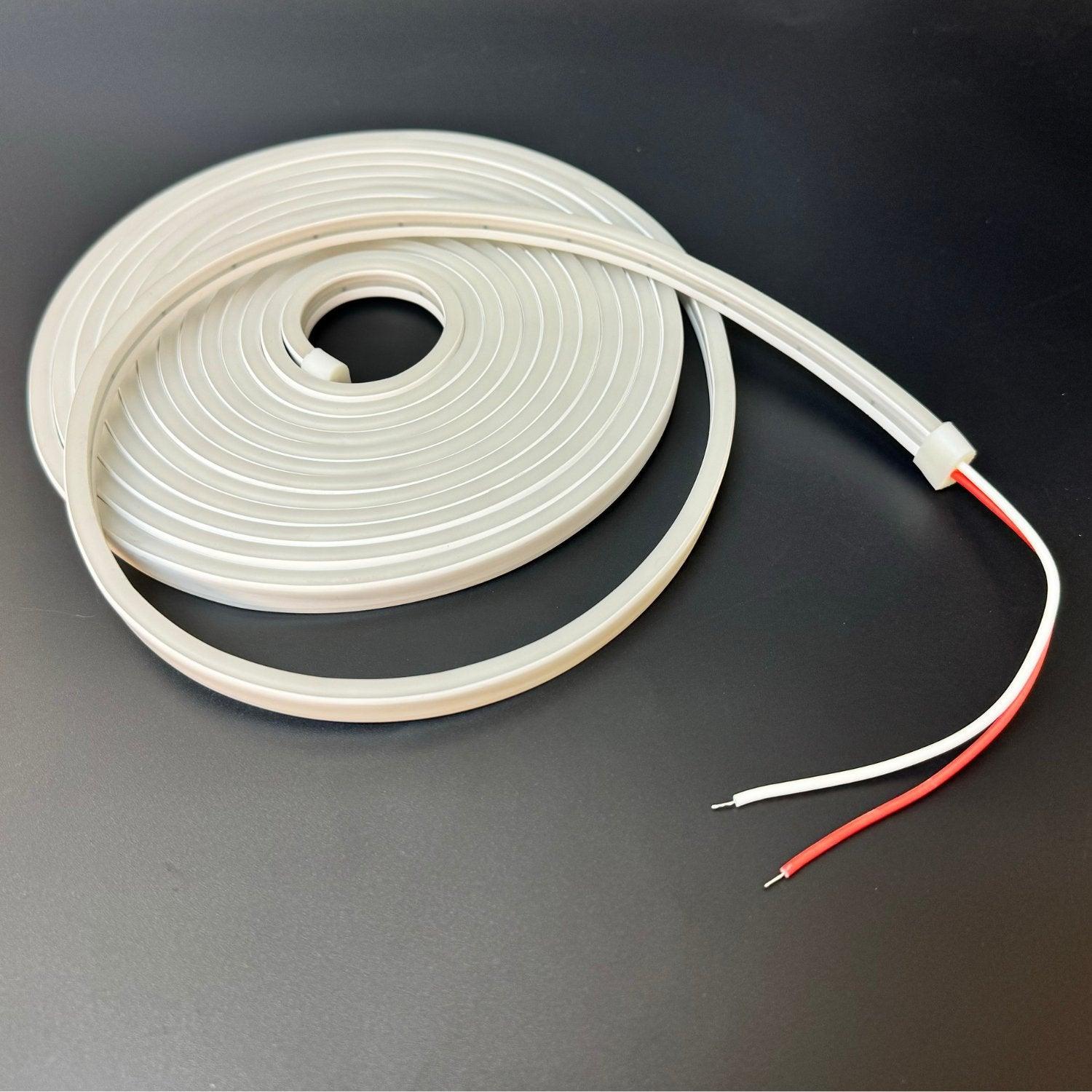 Mini Warm White Neon Flex 12V 6x12mm 120LEDs/m IP65 50 Metre Roll - ATOM LED