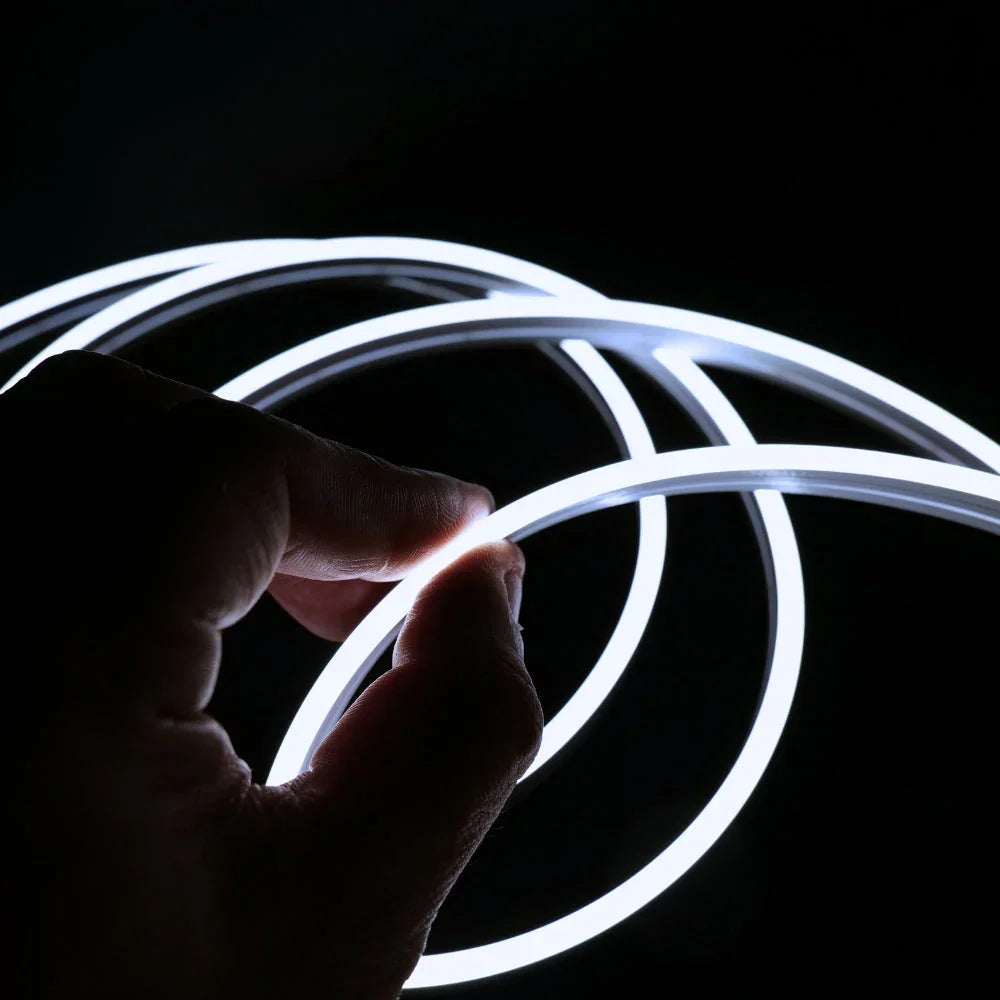 Mini Cool White Neon Flex 6000K 4x8mm IP65 Waterproof 168 LEDs/m