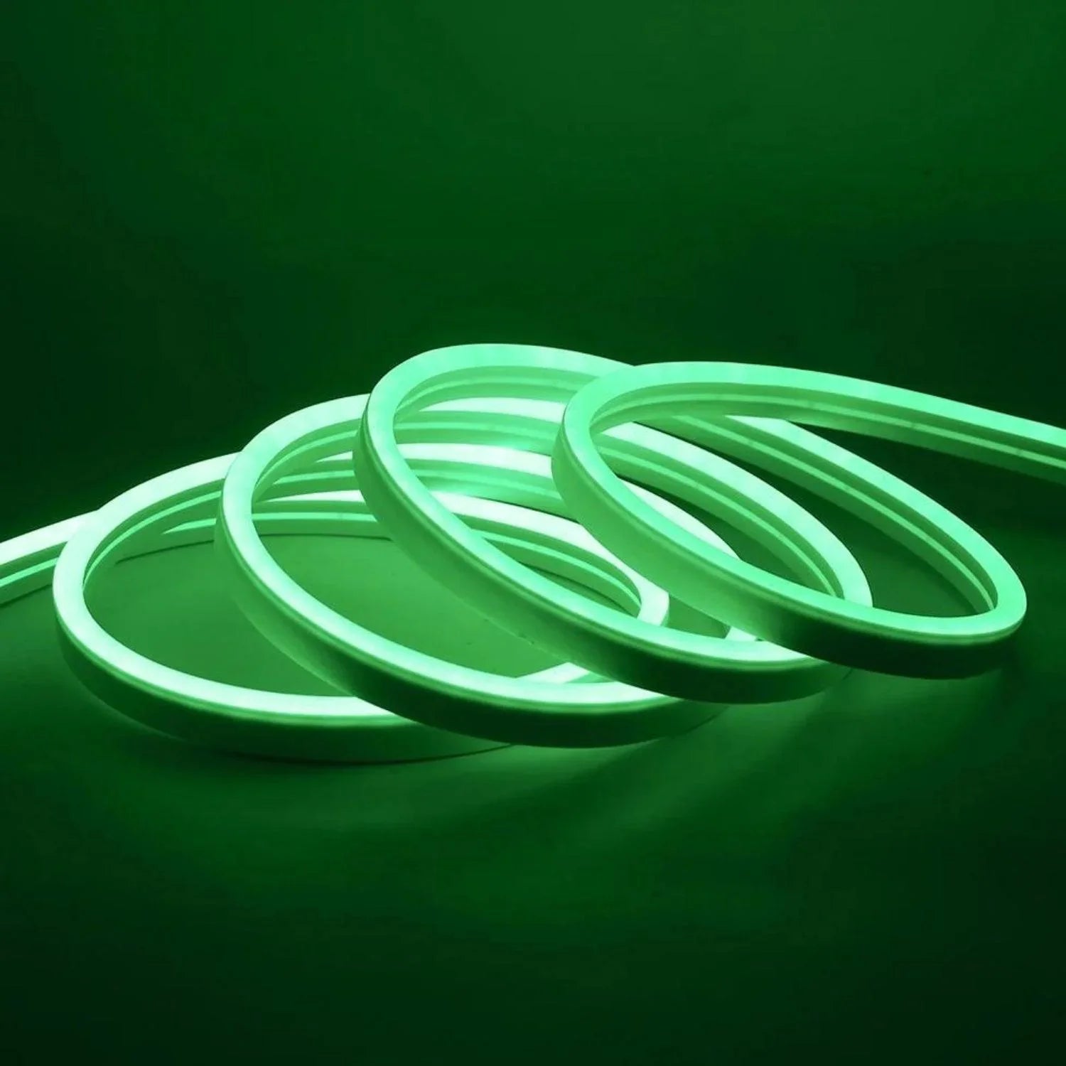 Mini Green LED Neon Flex 12V 6x12mm 120LED/m IP65 Waterproof 1cm Cut - ATOM LED
