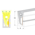 Mini Natural White Neon Flex 4000K Mini 24V 4x10mm IP65 Waterproof 168LEDs/m - ATOM LED