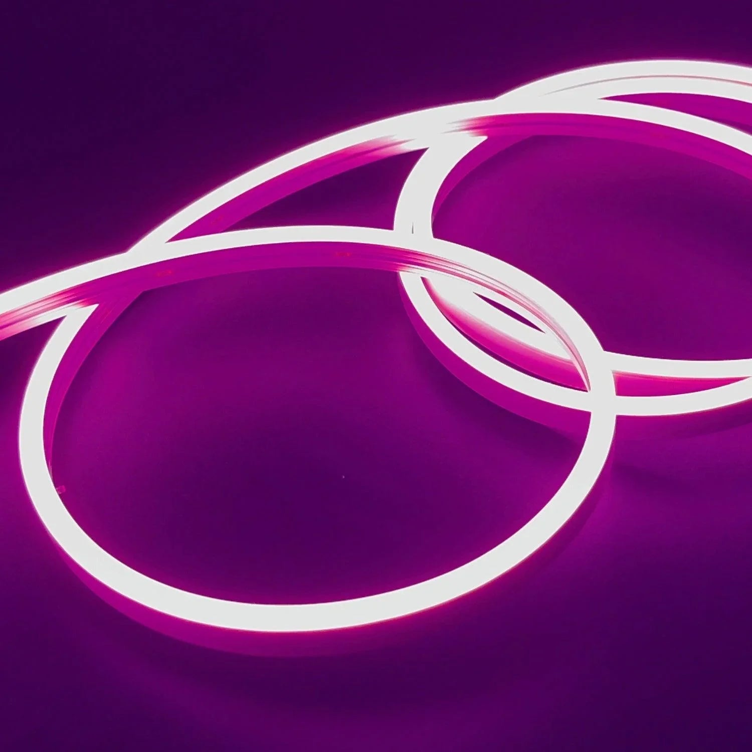 Mini Pink LED Neon Flex 12V 6x12mm 120LED/m IP65 Waterproof 1cm Cut - ATOM LED