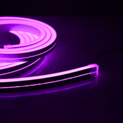 Mini Purple LED Neon Flex 12V 6x12mm 120LED/m IP65 Waterproof 1cm Cut