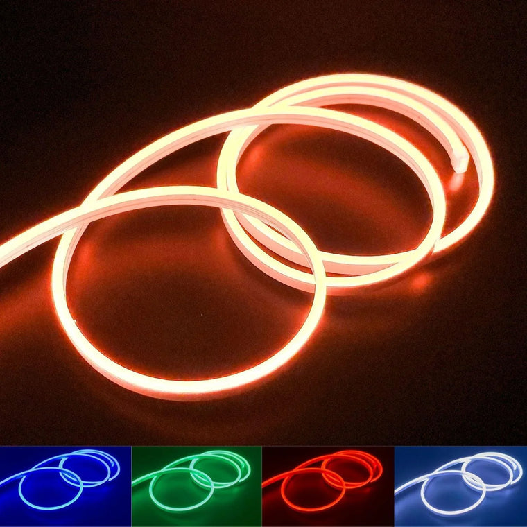 Mini RGB Neon Flex 12V 6x12mm IP65 Waterproof WIFI App Control works with Alexa & Google Home 5 Metre Kit - ATOM LED