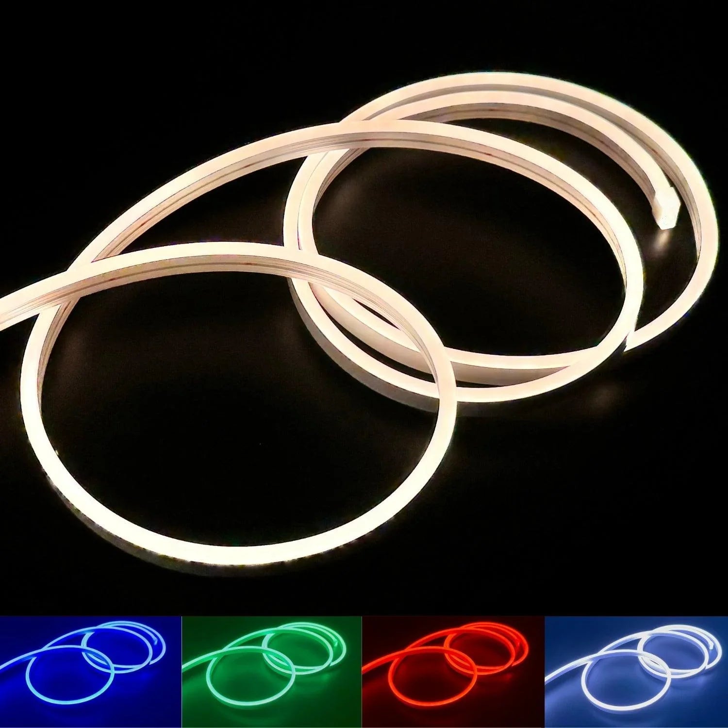 Mini RGB Neon Flex 24V 6x12mm IP65 Waterproof with WIFI Control App works with Alexa & Google Home 10 Metre Kit - ATOM LED