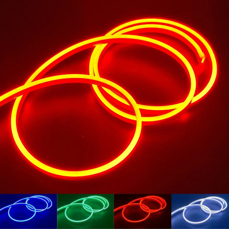 Mini RGB Neon Flex 24V 6x12mm IP65 Waterproof with WIFI Control App works with Alexa & Google Home 10 Metre Kit - ATOM LED