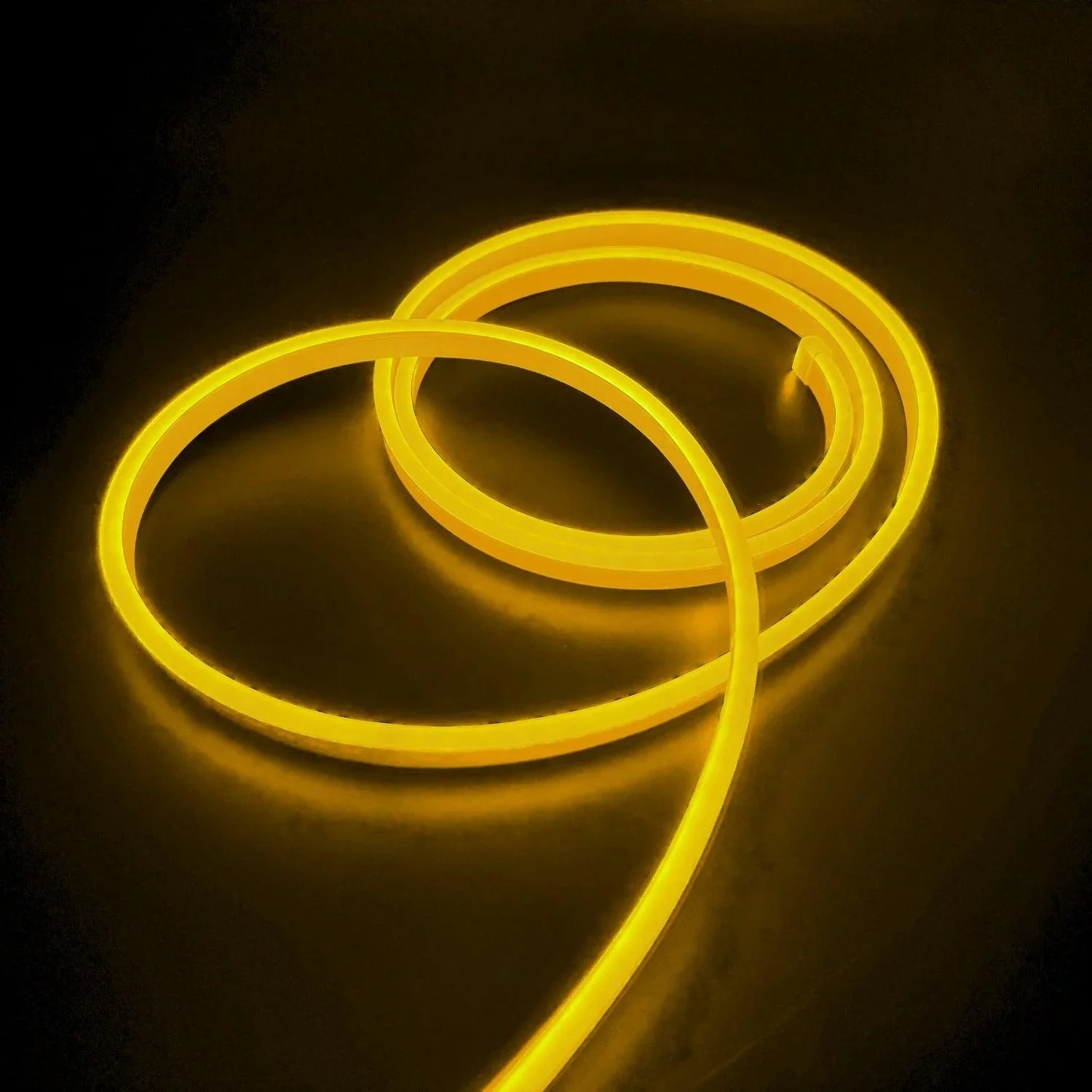 Mini Yellow LED Neon Flex 12V 6x12mm 120LED/m IP65 Waterproof 1cm Cut - ATOM LED