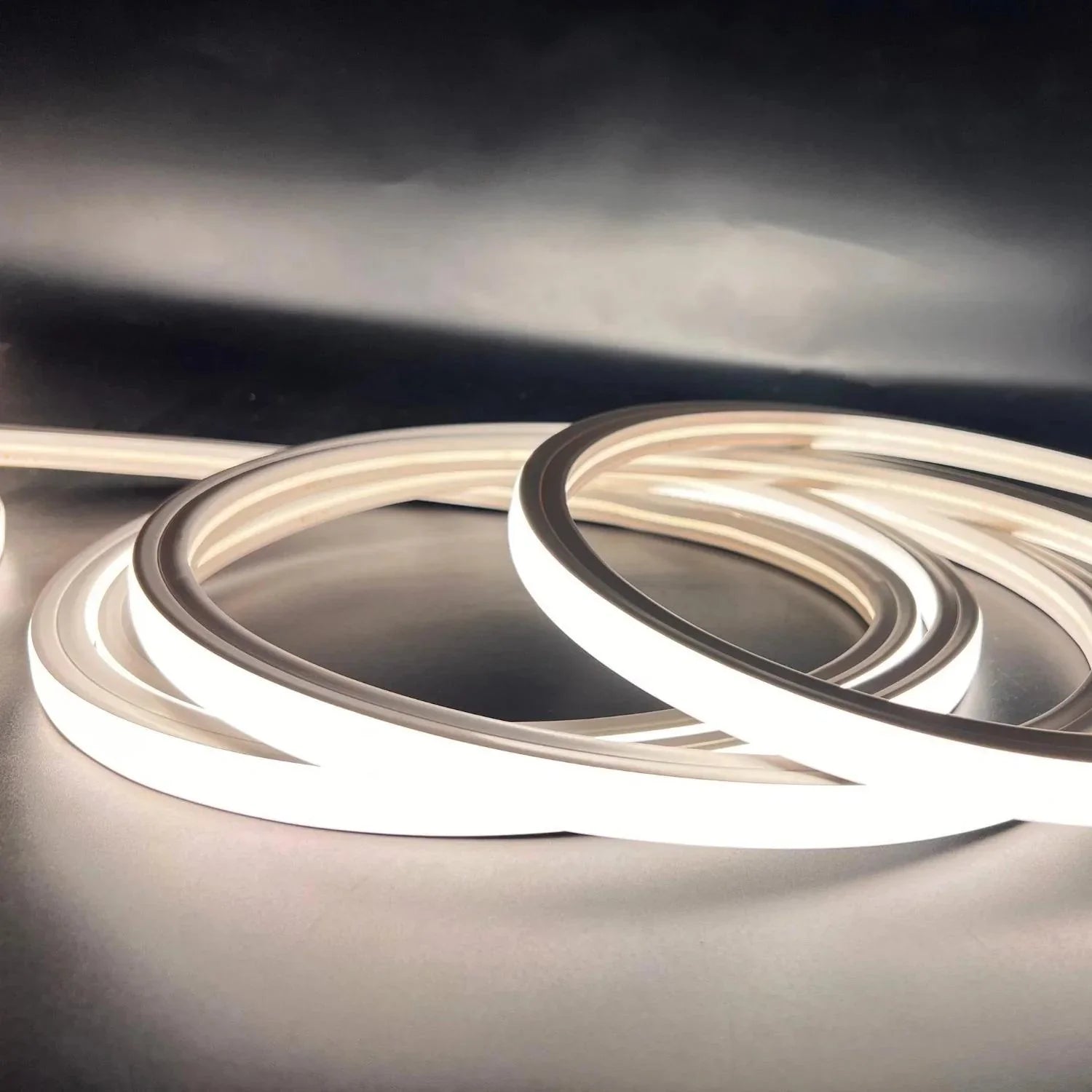 Natural White Neon Flex 4000K 16x16mm 220V 240V Top Bend IP65 10cm Cut with UK Plug - ATOM LED