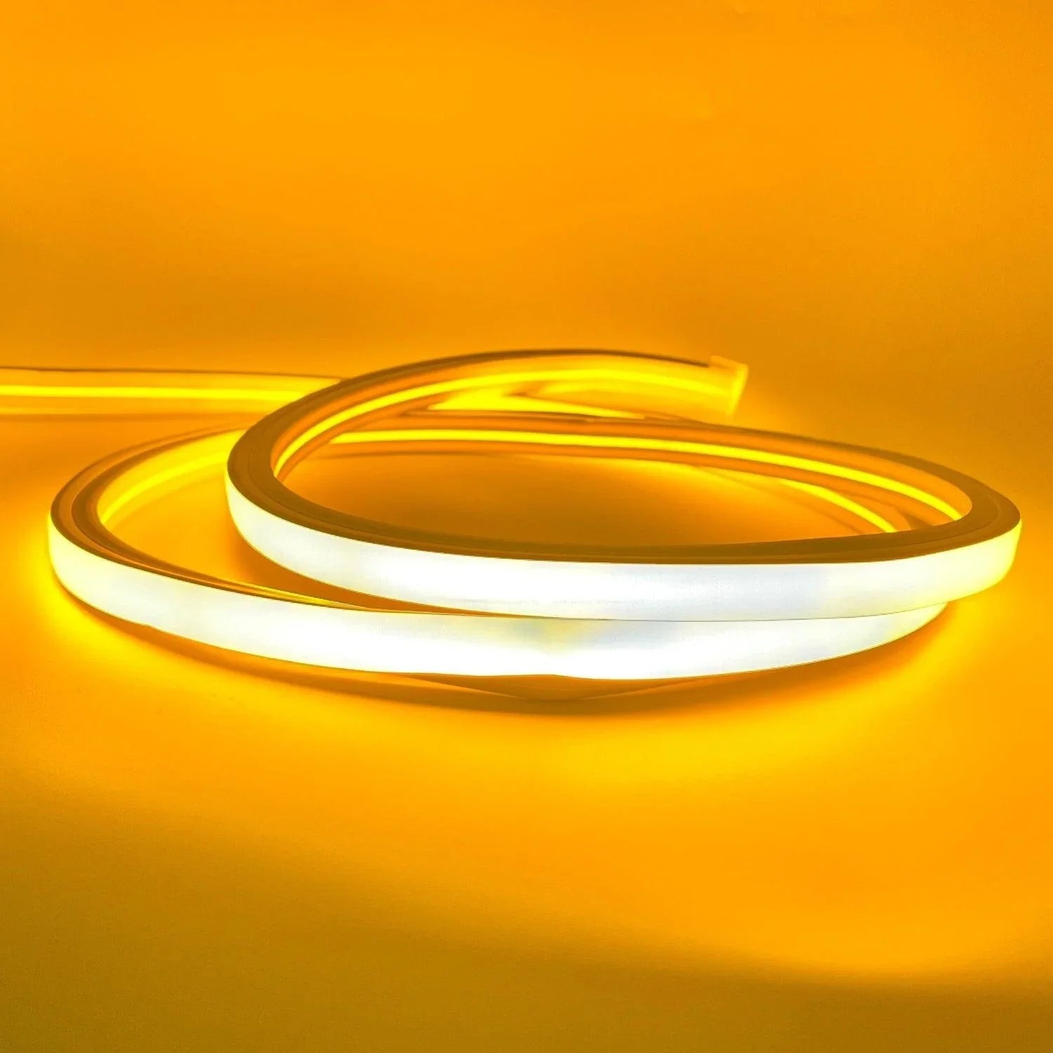 Yellow LED Neon Flex 220V 240V Top Bending 20cm Cutting IP65 with UK Plug - ATOM LED