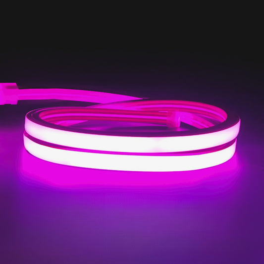 Pink LED Neon Flex 220V 240V Flat Shape Top Bending 20cm Cutting IP65 with UK Plug - ATOM LED