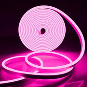 Pink Neon Flex 12V 6x12mm 120LEDs/m IP65 Waterproof 2.5cm Cut Kit - ATOM LED