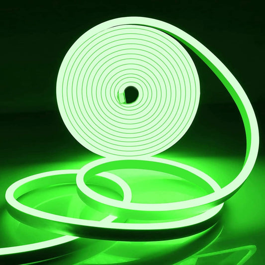 Mini Green LED Neon Flex 6x12mm 12V 120LEDs/m IP65 Waterproof 2.5cm Kit - ATOM LED