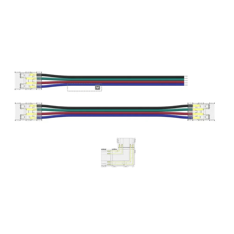 10mm 4-Pin Connectors Kit for RGB COB LED Strip Light IP20 — ATOM LED
