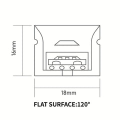 Ultra Long 18x16mm RGB Neon Flex 48V IP68 Top Bend Waterproof 30 Metre