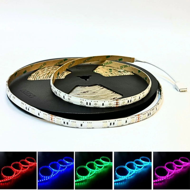 RGB LED Strip with Remote 24V 10 Metre One Length 5050 IP65 60LED/m Full Kit - ATOM LED