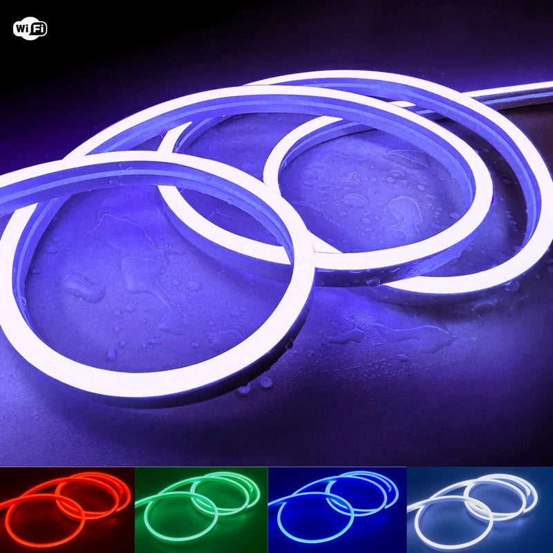 RGB Neon Flex 12V 8x18mm IP65 Waterproof Dimmable 5cm Cut Kit - ATOM LED