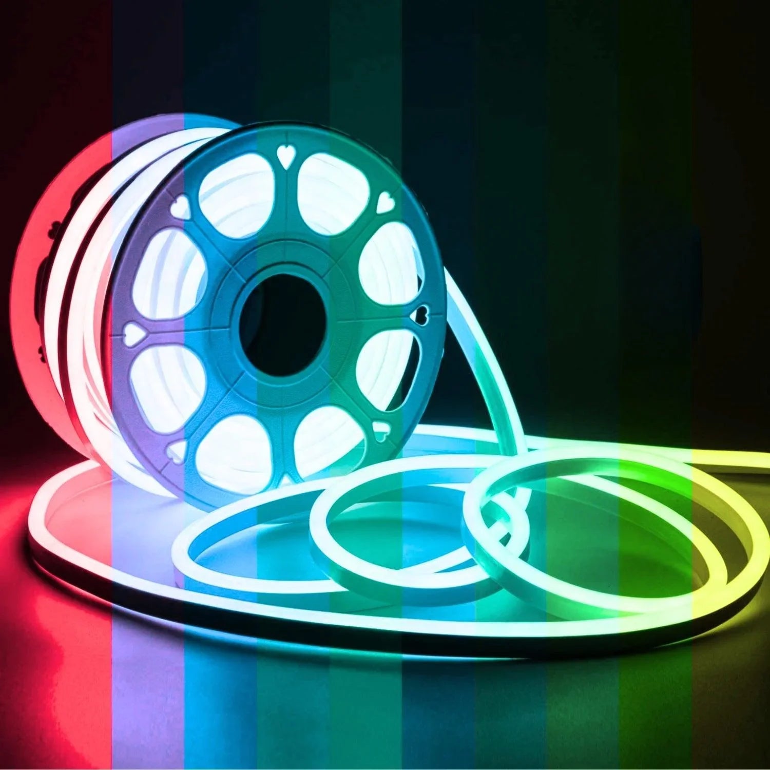 RGB LED Neon Flex 220V 240V 16x16mm Vertical Bending IP67 Waterproof Full Kit - ATOM LED