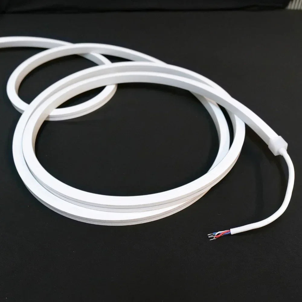 RGBW (3000K) LED Neon Flex 13x13mm IP67 Waterproof 48V 20 Metre