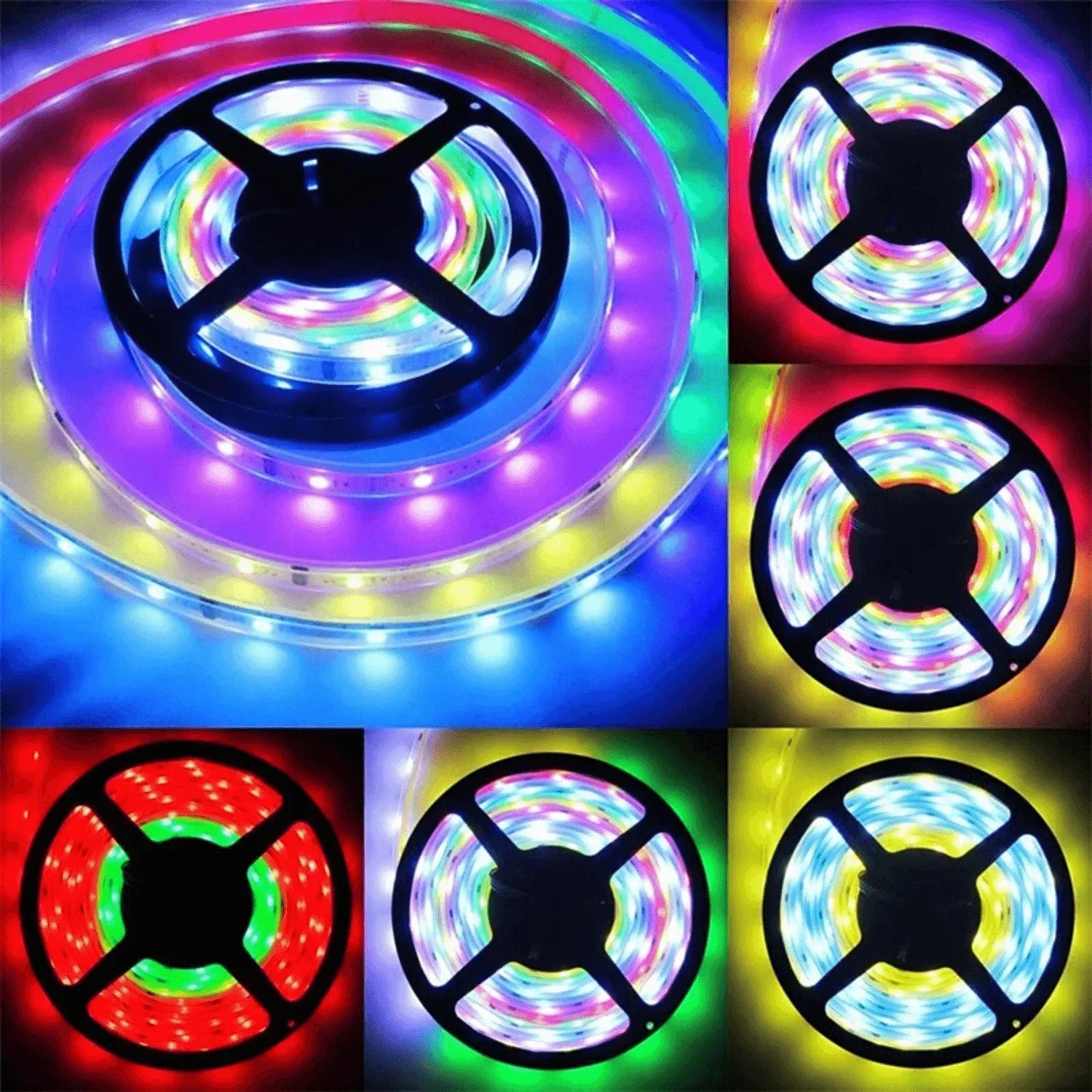 Digital Pixel RGB LED Strip 12V WS2811 Addressable 5050 60LED/m 5 Metre IP65 Waterproof - ATOM LED