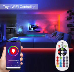 RGB LED Strip 220V 240V 60LEDs/m WIFI Controller with Remote Works with Google Home & Alexa - ATOM LED