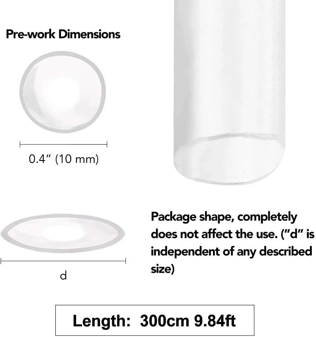 Adhesive Clear Heat Shrink Sleeving - 2:1 Weatherproof Heatshrink Tubing 16-25mm 1 Metre - ATOM LED