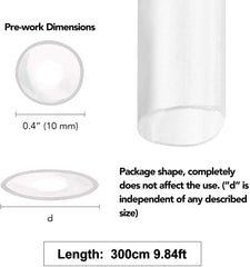 Adhesive Clear Heat Shrink Sleeving - 2:1 Weatherproof Heatshrink Tubing 16-25mm 1 Metre - ATOM LED