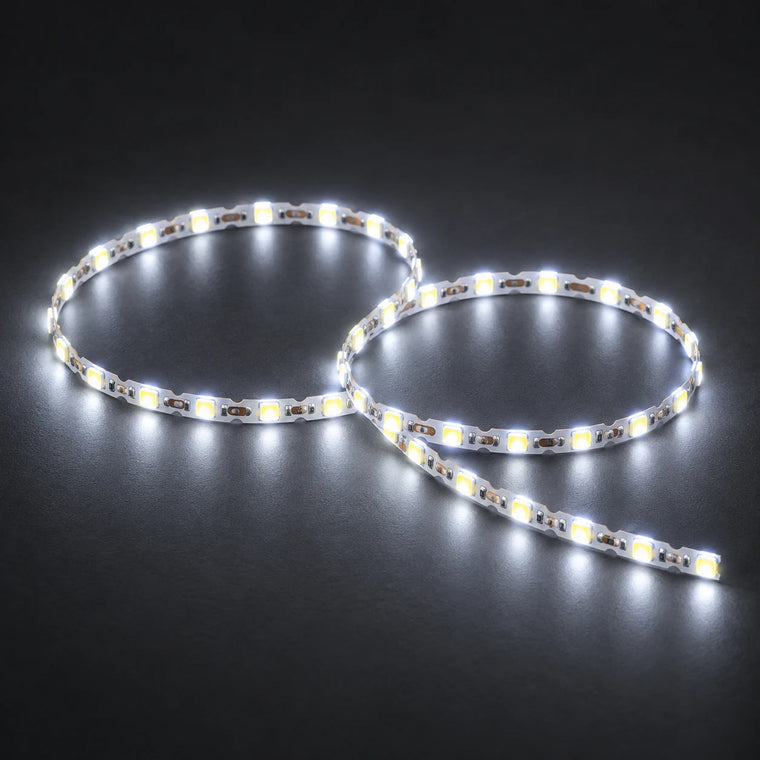 Cool white 6000K S-shape Zig Zag bendable LED strip 6mm IP20 1cm cut