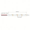 Special COB strip dimensions: 10m maximum run, 10mm width, 29.4mm cut and 150mm lead