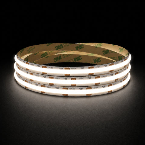 Natural white 4000K COB LED strip 48V 10mm ultra long reel