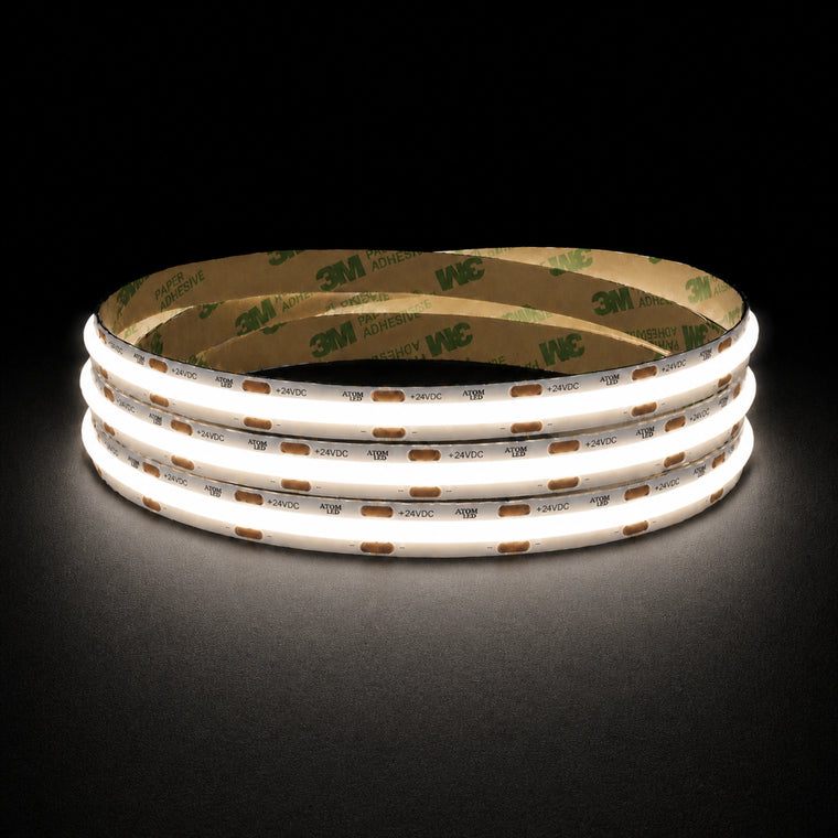 Natural white 4000K COB LED strip 48V 10mm ultra long reel